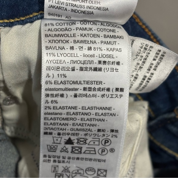 Levi’s 311 Shaping Skinny Dark Wash Denim Jeans | Size 31 | Classic - Picture 8 of 9